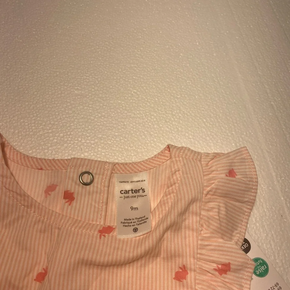 Carter's Pink Diaper Cover Ruffle Design